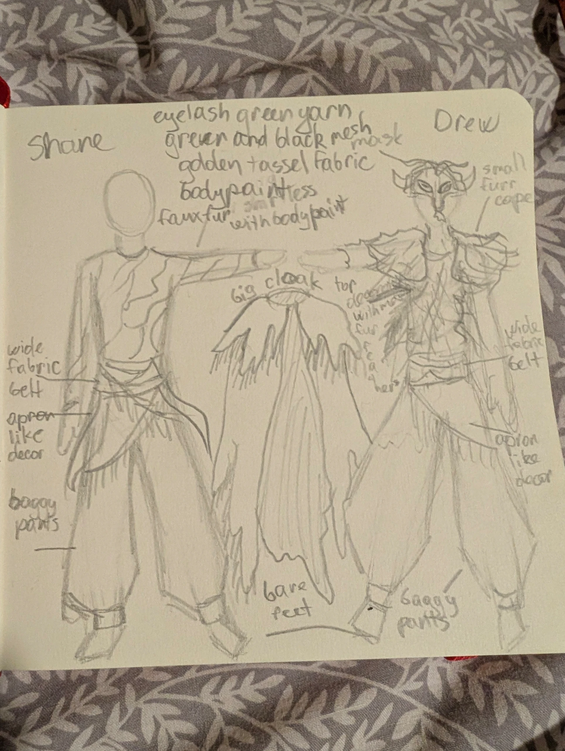 initial costume concept