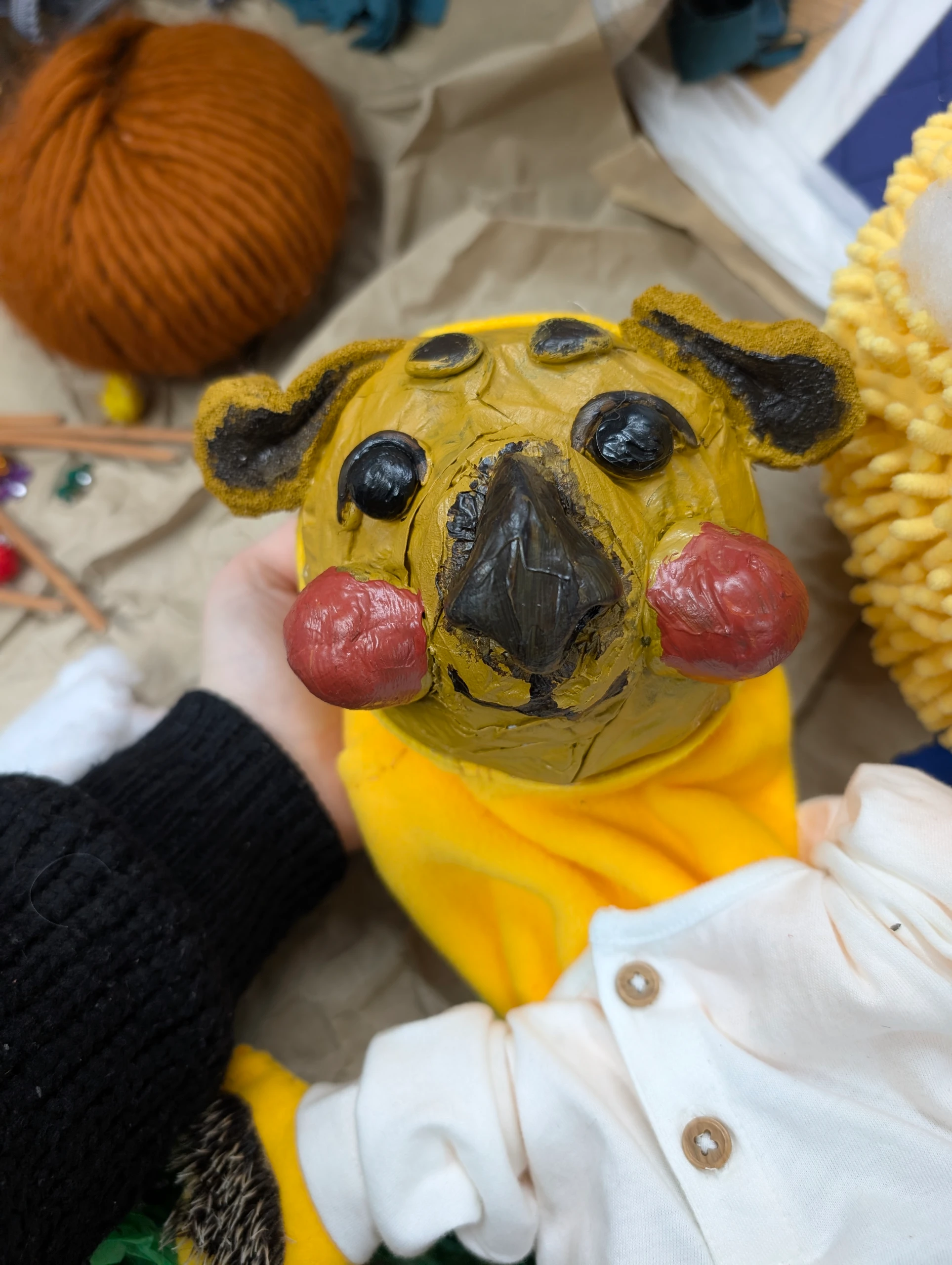 making an otter hand puppet