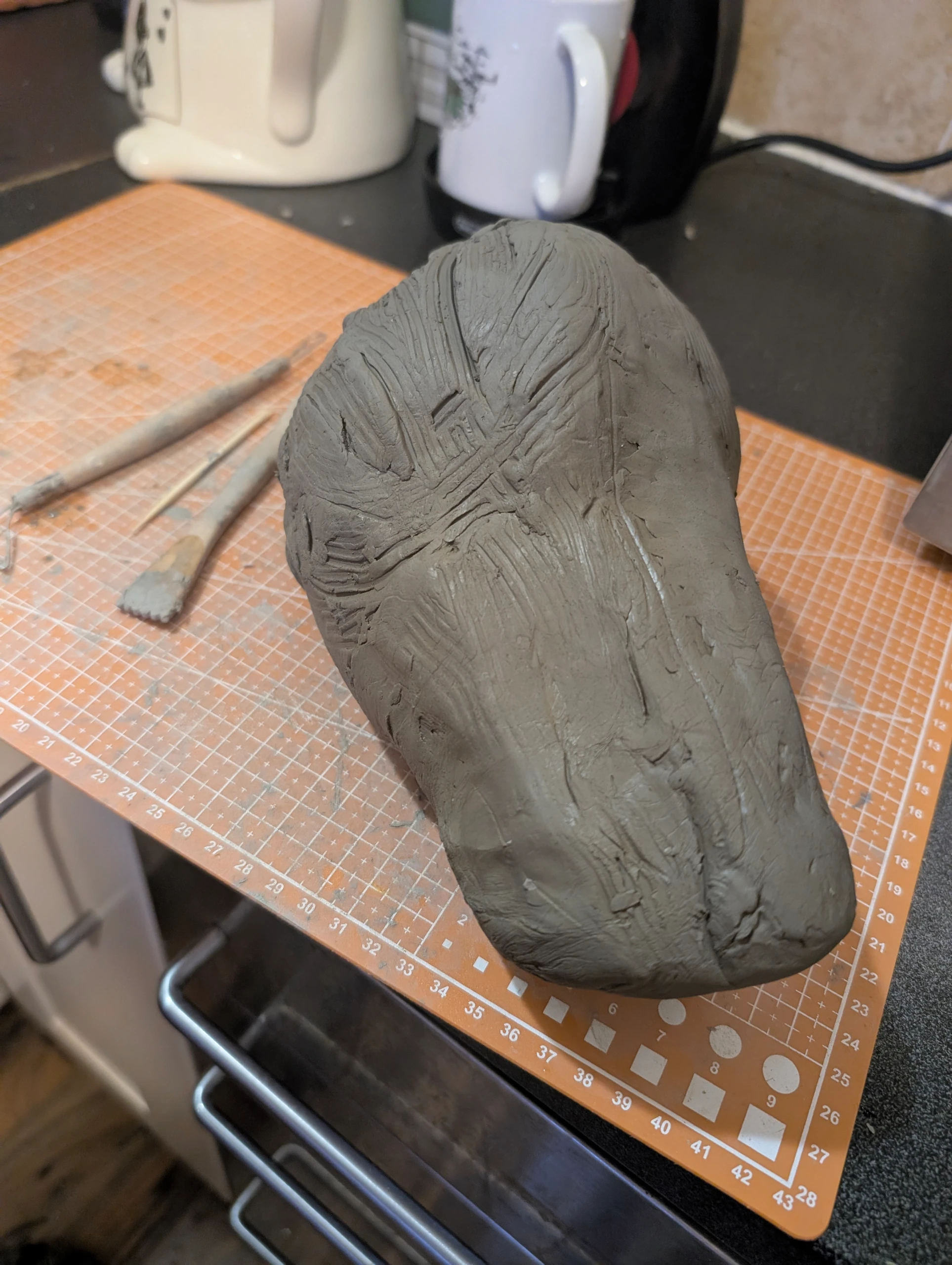 sculpting bingo's muzzle